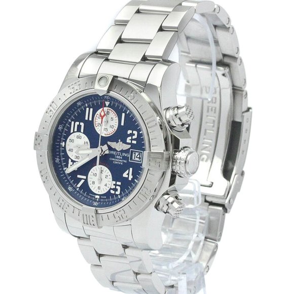 Polished BREITLING Avenger ll Chronograph Steel Automatic Watch A13381 - Picture 2 of 9